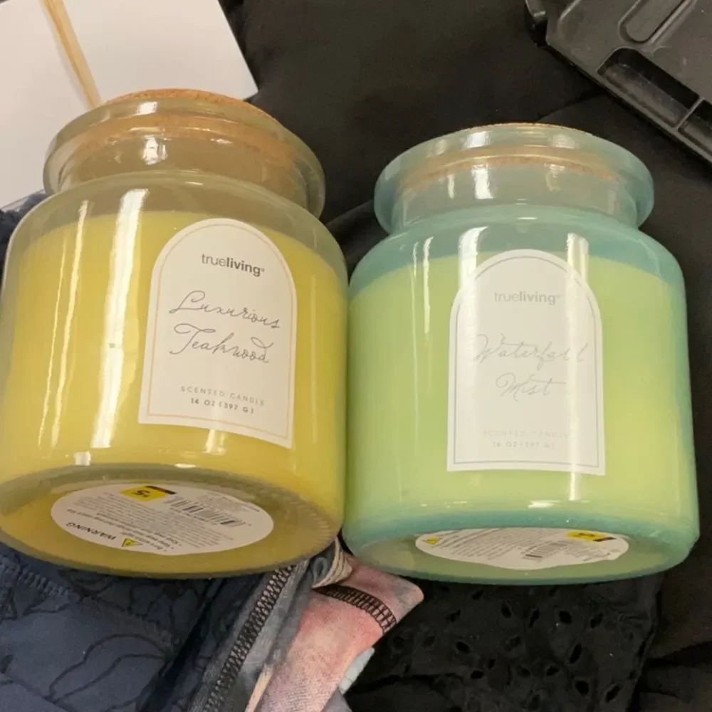 Waterfall and Teakwood Scented Candles - New